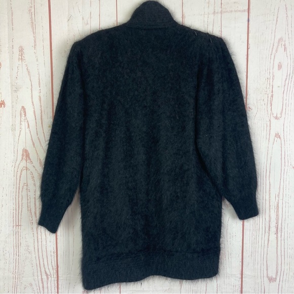 Fully Fashion Free Size Plus 2X Angora Rabbit Blend Cardigan Jacket Beads Fringe - Picture 6 of 9